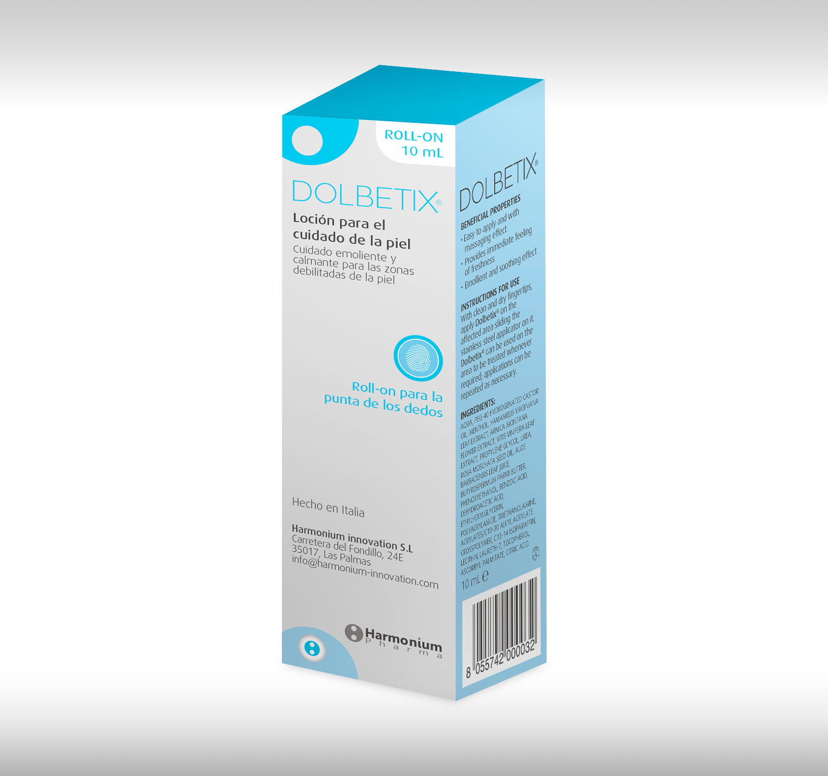 DOLBETIX® Roll-On para el cuidado de las yemas de los dedos